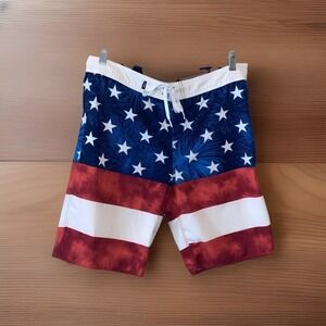 Vans Off the Wall Men's Era 19" Boardshorts USA Stars & Stripes
